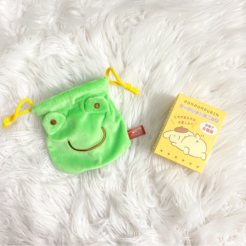 BNIB Sanrio Pompompurin Blind Box Soft Plush Drawstring Bag